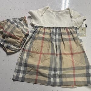 Plaid Baby Dress with Matching Bloomers nwt 24months